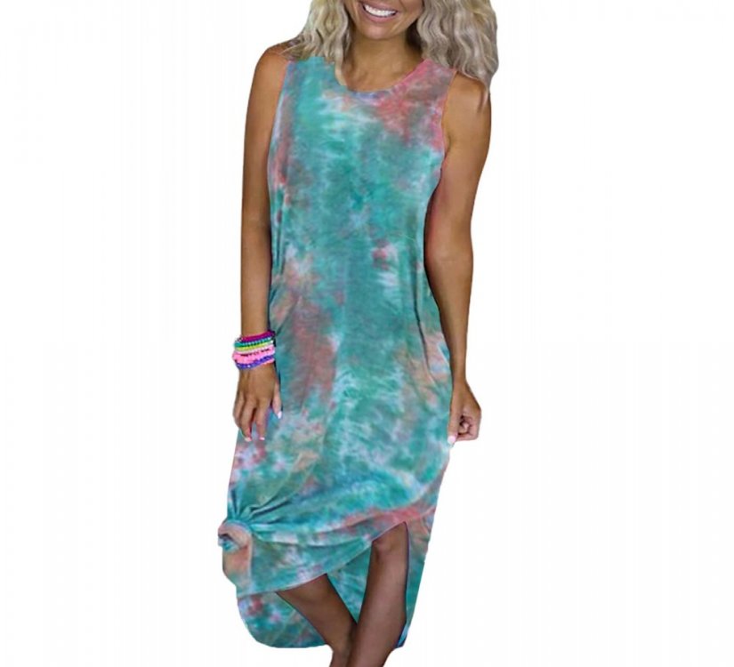 Sand in My Toes Blue Tie Dye Midi Dress - from category Midi Dresses